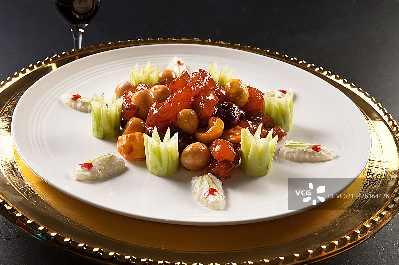 板栗烧蹄筋图片素材