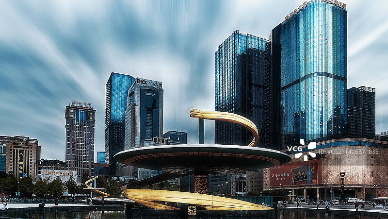 成都天府广场一角图片素材