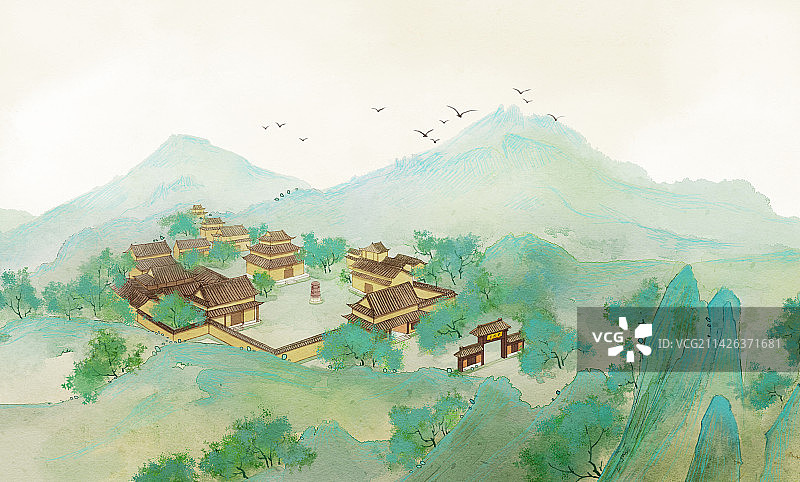 杭州灵隐寺图片素材