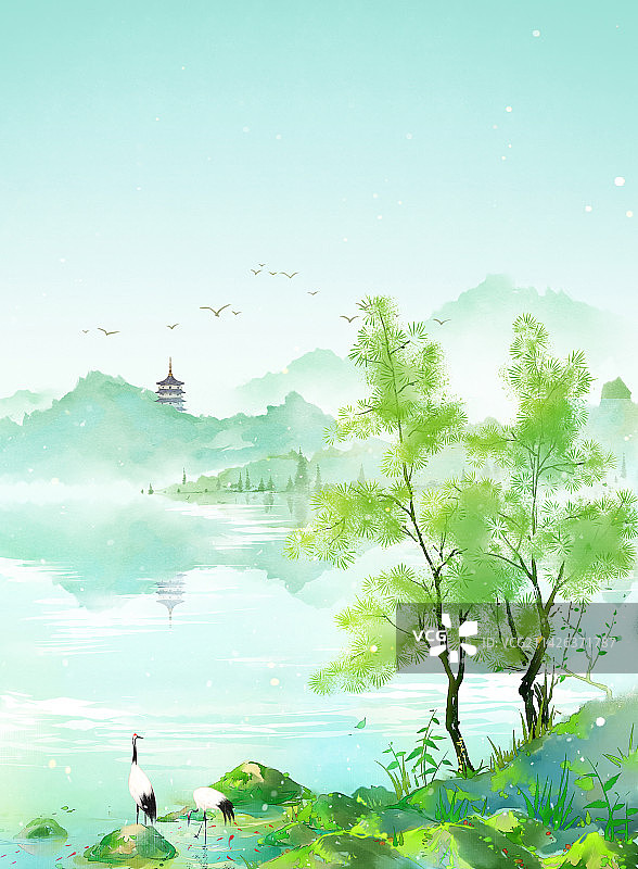 中国风山水图片素材