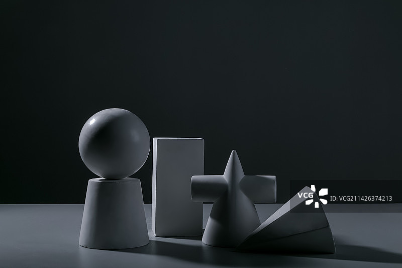 光影几何石膏图片素材