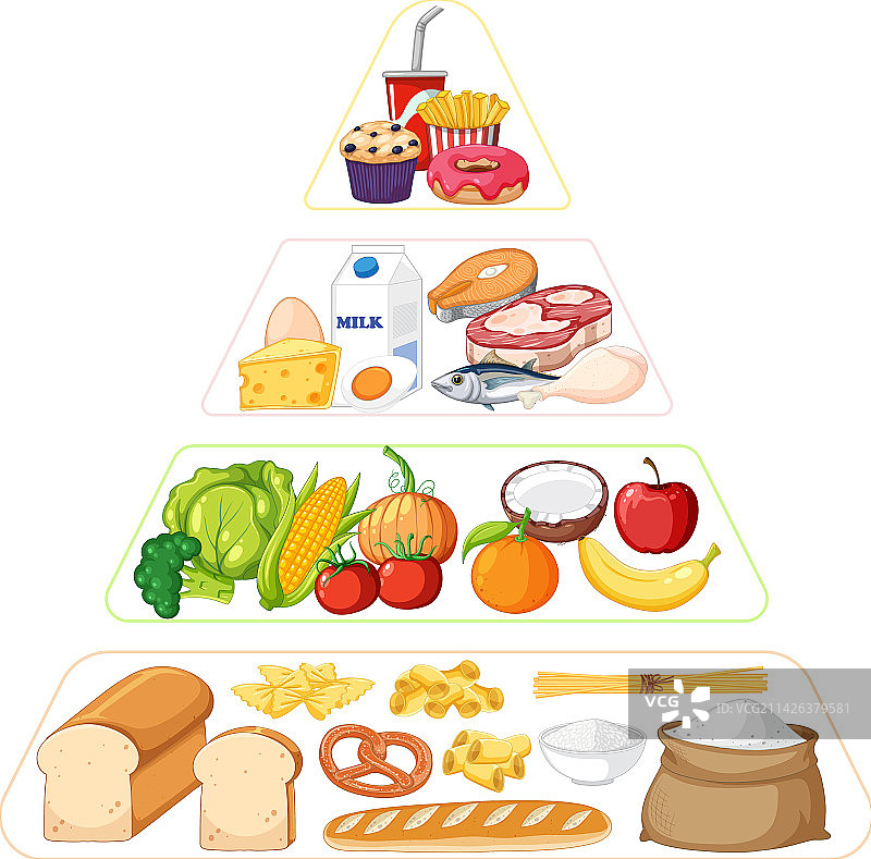 食品营养金字塔图片素材