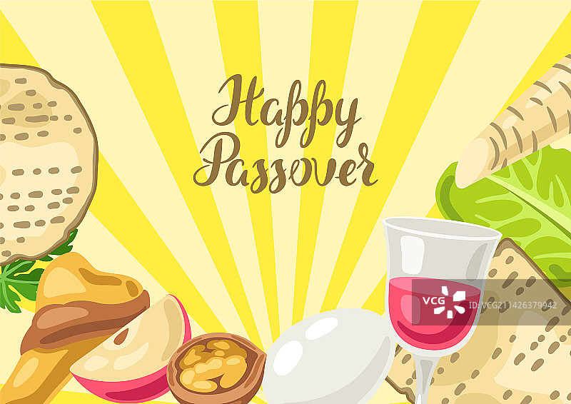 愉快的逾越节犹太节日贺卡图片素材