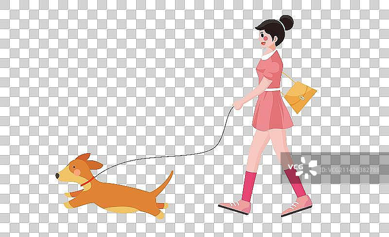 宠物狗遛狗图片素材