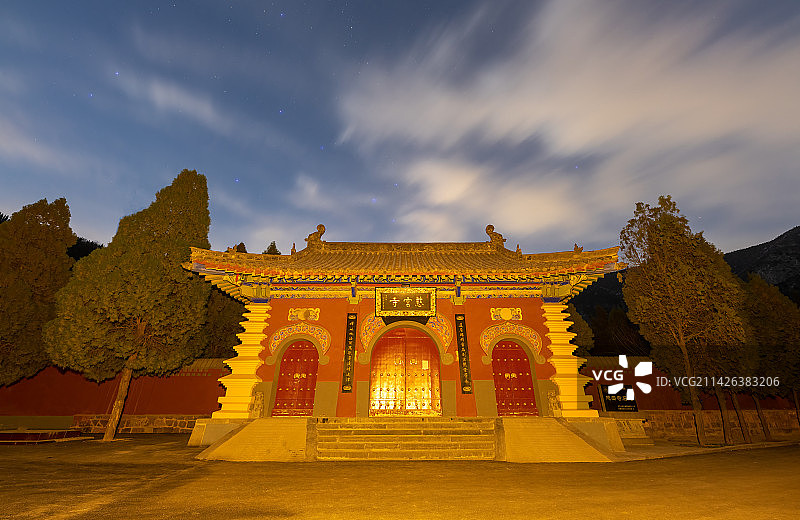 郑州巩义青龙山慈云寺建筑 春天图片素材