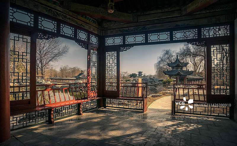 晋祠公园图片素材