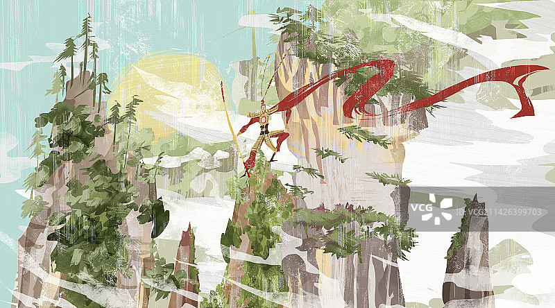 西游记孙悟空插画图片素材