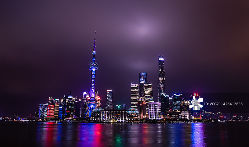 上海 外滩 东方明珠 夜景 上海中心 金茂大厦图片素材