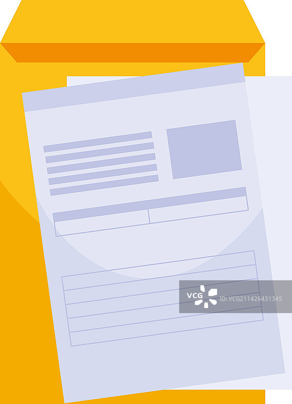 包含文件的信封图片素材