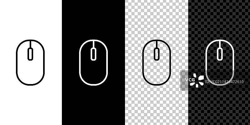 2.5D电脑鼠标图标，灰色背景图片素材