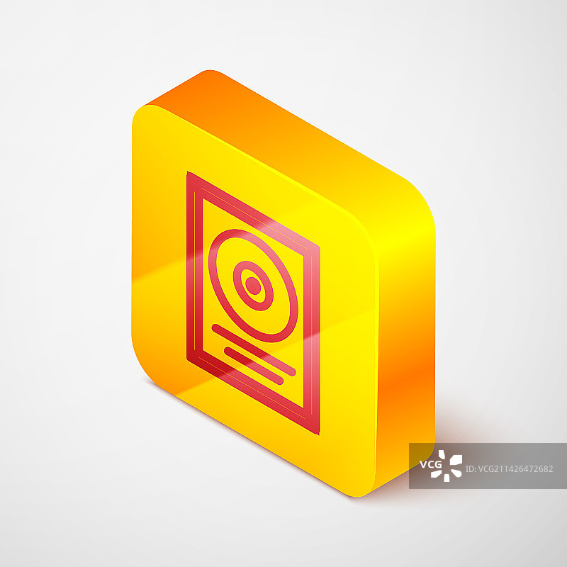 2.5D线条CD光盘框架奖杯图标图片素材