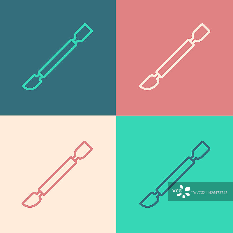 波普艺术风格角质层推杆图标图片素材