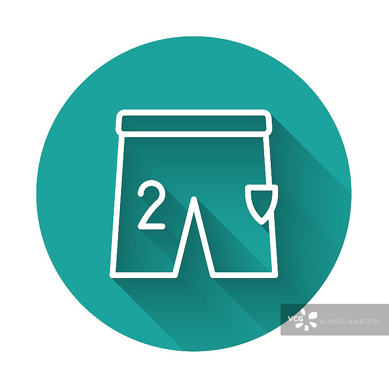 踢足球的白色线性短裤图标图片素材