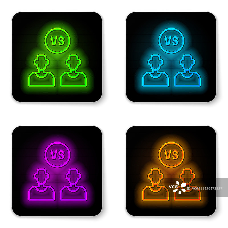 发光的霓虹线足球运动员图标图片素材