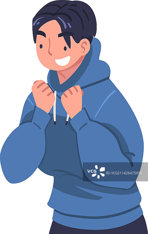 庆祝成功和胜利的幸运男人图片素材