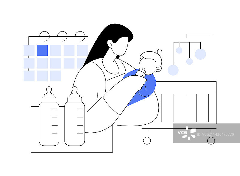 婴儿日托中心抽象概念图片素材