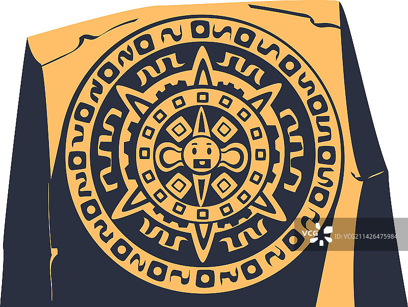 玛雅日历阿兹特克文明文物图片素材