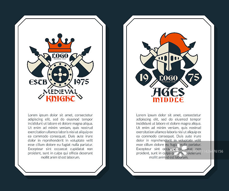 中世纪横幅或海报图片素材