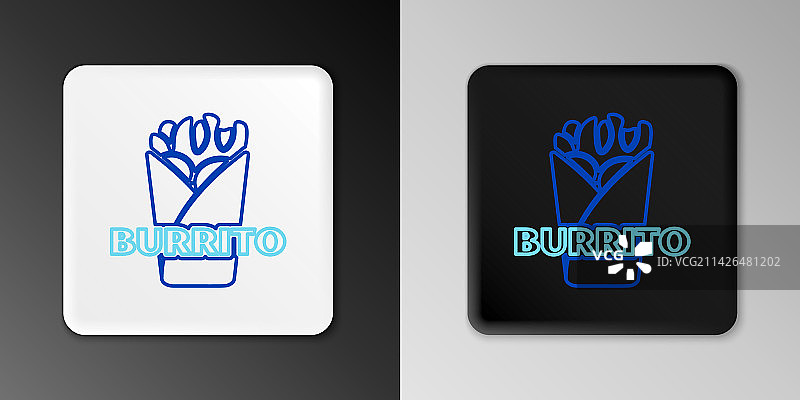 灰色背景上的墨西哥卷饼图标图片素材