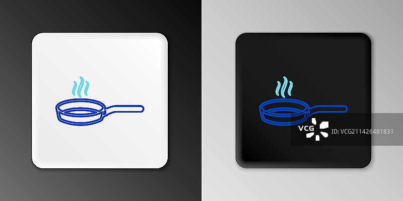 线条煎锅图标图片素材