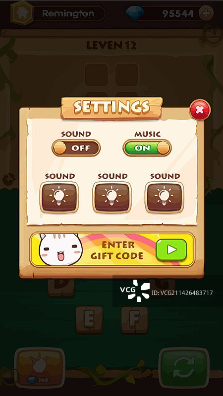 全套关卡按钮游戏UI弹出图标图片素材