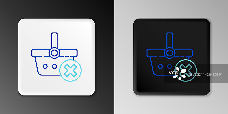 灰色背景上移除购物车线条图标图片素材