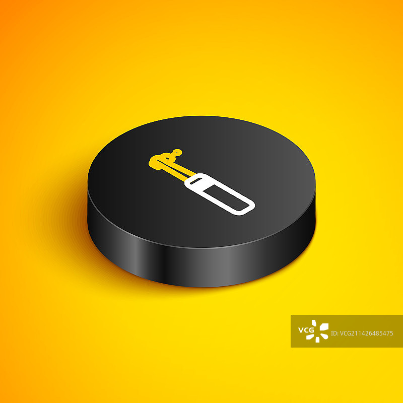 2.5D线条牙钻图标，黄色背景图片素材