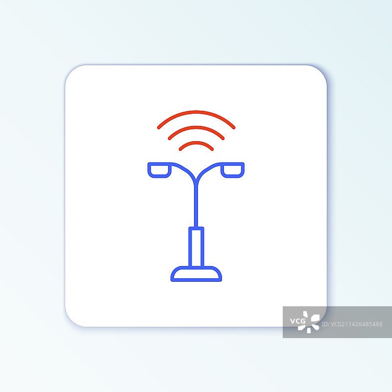 智能路灯系统图标图片素材