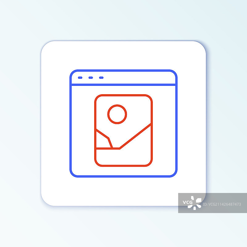 白色隔离的线条照片修饰图标图片素材