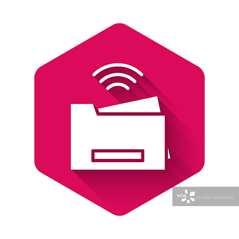 白色智能打印机系统图标图片素材