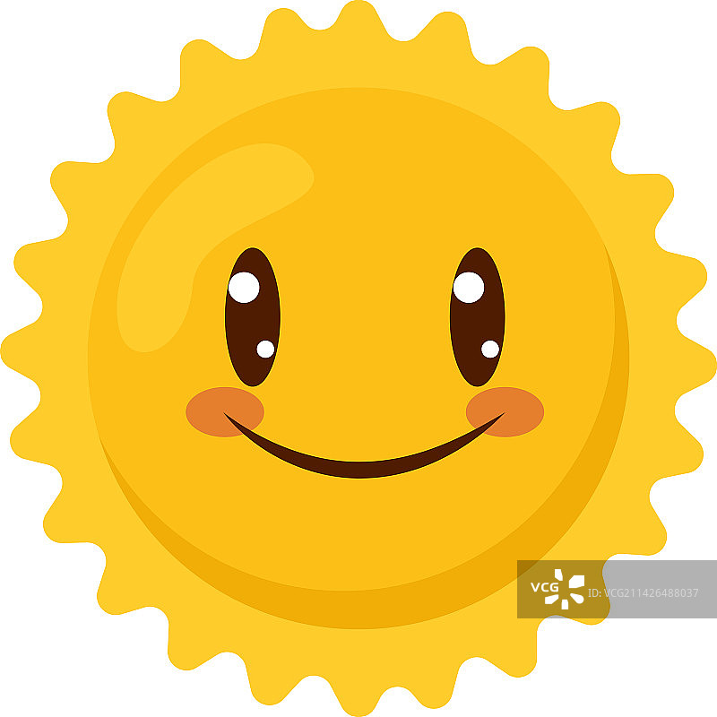可爱的太阳（卡哇伊风格）图片素材
