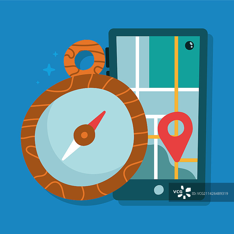 智能手机指南针定位图片素材