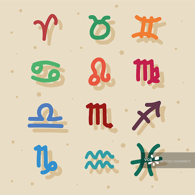 十二星座符号图片素材
