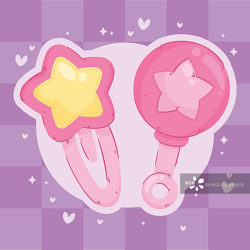 婴儿发夹和铃铛图片素材