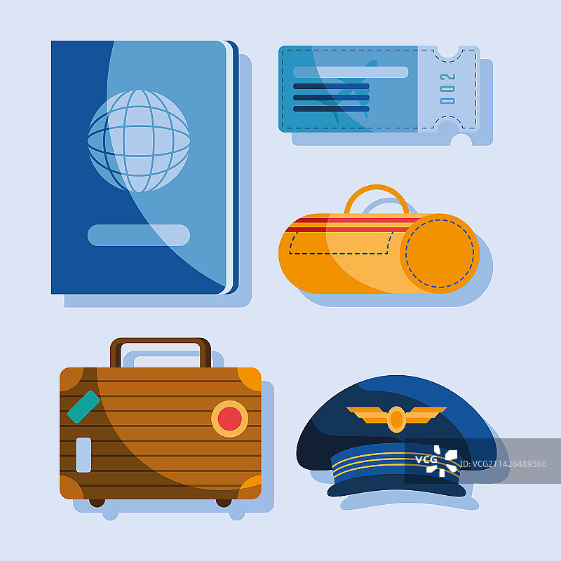 行李箱和旅行图标图片素材