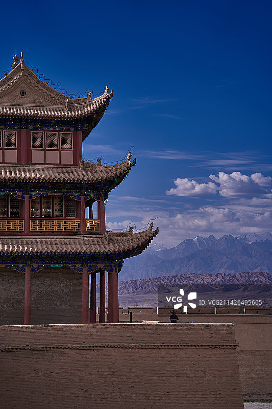 雄伟的嘉峪关城楼图片素材