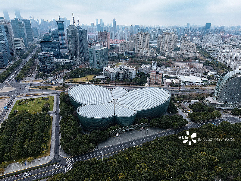 上海 上海科技馆 东方艺术中心 世纪广场 世纪公园 上海博物馆 杨高南路 东方希望大厦图片素材