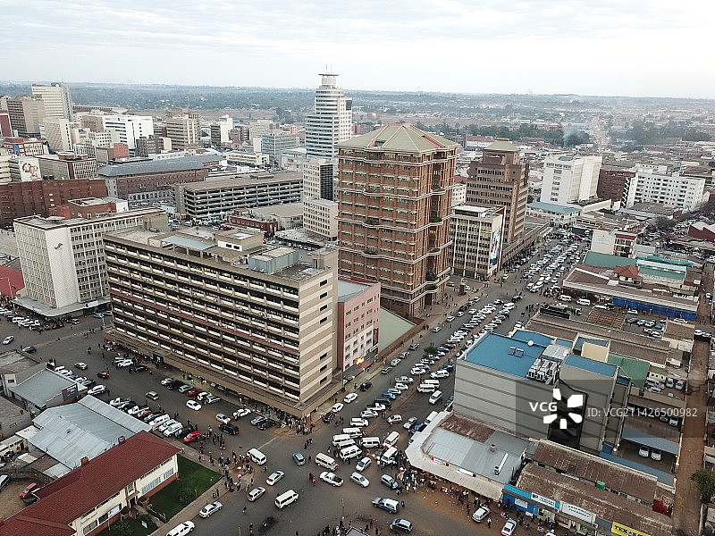 津巴布韦哈拉雷航拍图片素材