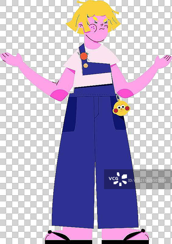 插画少女图片素材