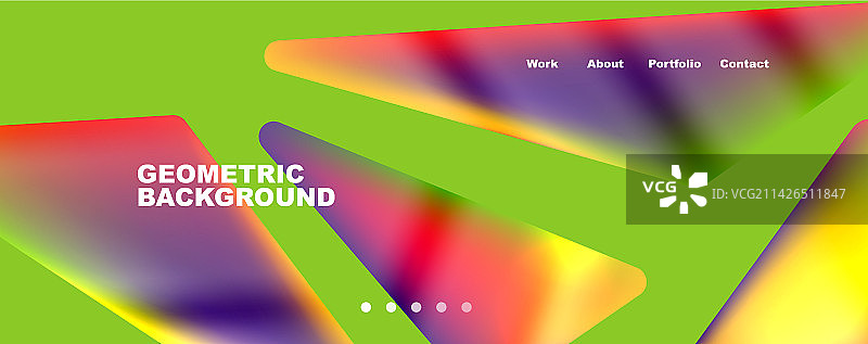 明亮多彩的三角形抽象图片素材