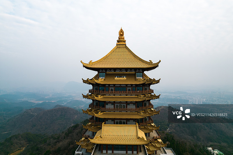 黄石市东方山的东昌阁图片素材