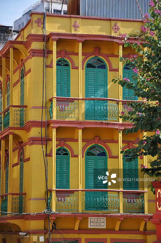 澳门疯堂斜巷图片素材