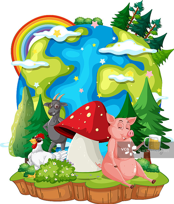 地球上的动物图片素材