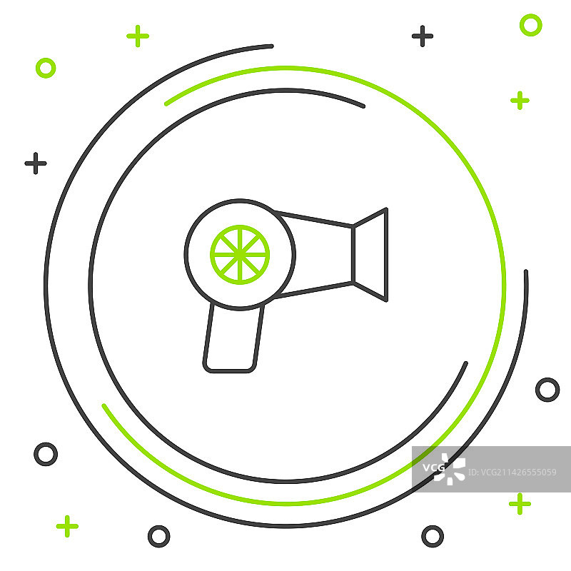 白色背景上的吹风机图标图片素材