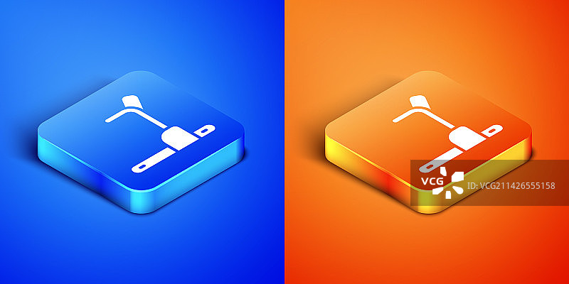 2.5D跑步机图标（蓝色背景）图片素材