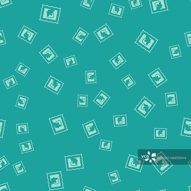 绿色邮票图标隔离无缝图案图片素材