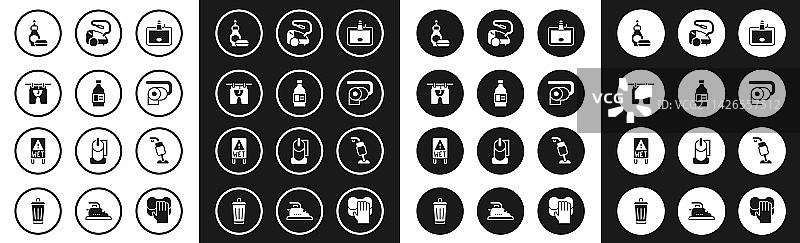 洗脸盆清洁剂干燥套装图片素材