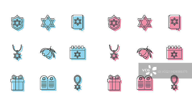 礼盒套装：带大卫之星的墓碑图片素材