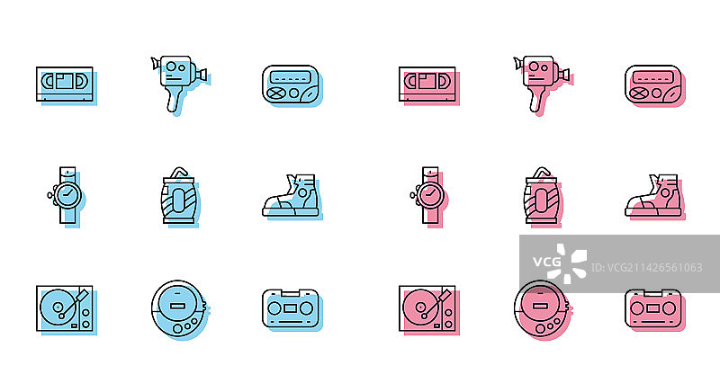 黑胶唱机音乐CD录像带图片素材