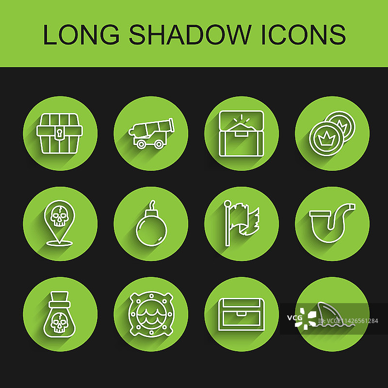 海盗硬币、船舷和海景图片素材